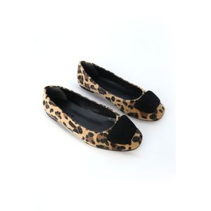 Marjin dámské přezkové ploché boty z vlny s leopardím vzorem obraz
