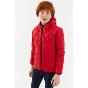 Červená bunda s kapucí River Club Boy's s cibulovým vzorem, voděodolná a větruodolná, s vláknem uvnitř obraz