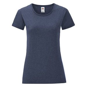Navy blue Iconic women's t-shirt in combed cotton Fruit of the Loom obraz