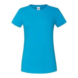 Blue Iconic women's t-shirt in combed cotton Fruit of the Loom obraz