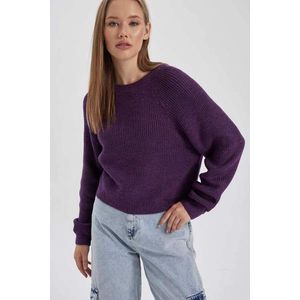 DEFACTO Regular Fit Pletený svetr s kulatým výstřihem obraz