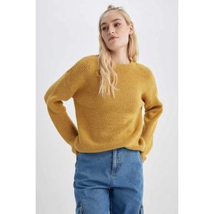 DEFACTO Regular Fit Pletený svetr s kulatým výstřihem obraz