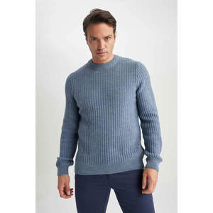 DEFACTO Pletený svetr s kulatým výstřihem Standard Fit obraz