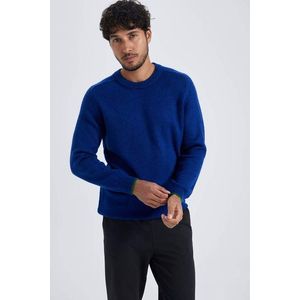 DEFACTO Standardní střih pletený svetr s kulatým výstřihem obraz