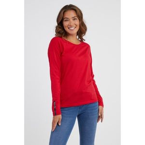 Červené dámské tričko s dlouhým rukávem SAM 73 Patty obraz