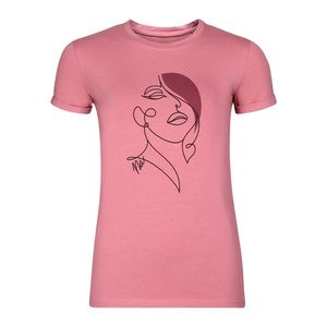 Růžové dámské tričko s potiskem NAX GAMMA obraz