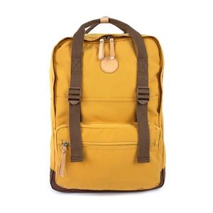 Himawari Unisex's Backpack Tr23202-2 Mustard/Brown obraz