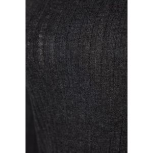 Trendyol Anthracite Melange Lettuce Detailed Corded Cotton Tshirt-Pants Knitted Pajama Set obraz