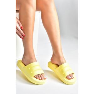 Dámské žluté plážové/pohodlné pantofle Fox Shoes obraz