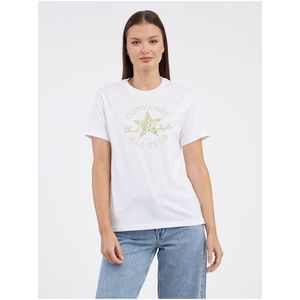 Bílé dámské tričko Converse Chuck Taylor Floral - Dámské obraz