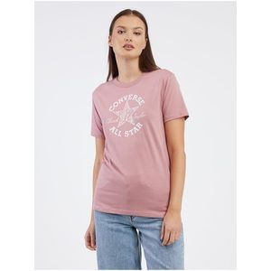 Starorůžové dámské tričko Converse Chuck Taylor Floral - Dámské obraz