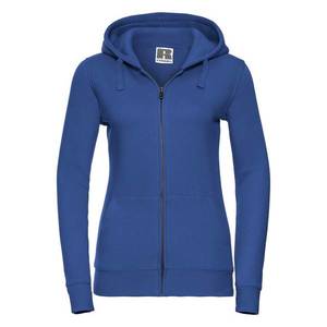 Blue women's hoodie with Authentic Russell zipper obraz