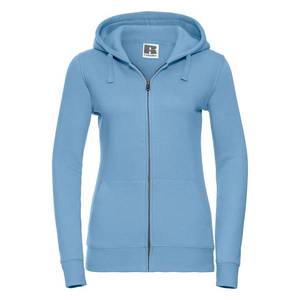 Blue women's sweatshirt with hood and zipper Authentic Russell obraz