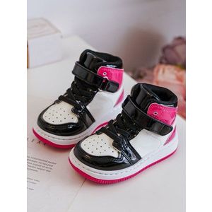 Dětské růžové a bílé patentované sportovní boty Milara obraz