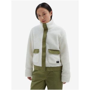 Bílo-zelená dámská bunda VANS Tevis Sherpa Fleece obraz