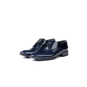 Ducavelli Shine Pánské klasické boty z pravé kůže, tmavě modré obraz