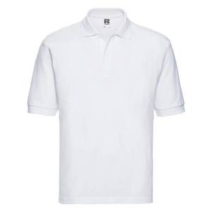 Men's White Polycotton Polo Shirt Russell obraz