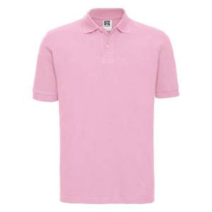 Light pink men's polo shirt 100% cotton Russell obraz