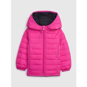 Tmavě růžová holčičí prošívaná zimní bunda Gap obraz