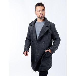 Pánský kabát GLANO - tmavě šedý obraz