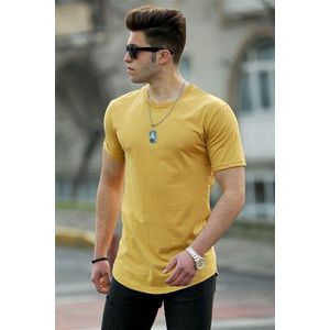 Madmext Pánské Basic žluté tričko 4500 obraz
