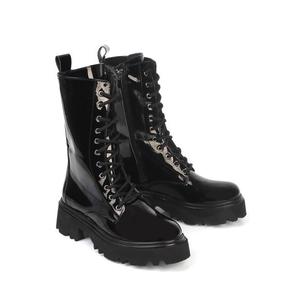 Capone Outfitters Round Toe Women's Boots with Zipper and Lace-up Trak Sole. obraz