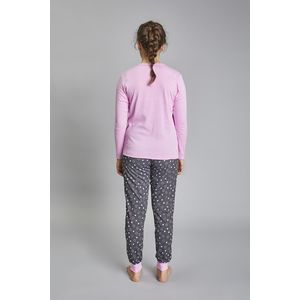 Dívčí pyžamo Antilia dlouhé rukávy, dlouhé nohavice - růžová/potisk obraz