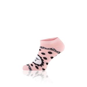 GIRL ponožky na nohy - růžové/černé/bílé obraz