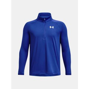Modré sportovní tričko Under Armour UA Tech 2.0 1/2 Zip obraz