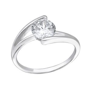 Stříbrný zásnubní prsten double ring obraz