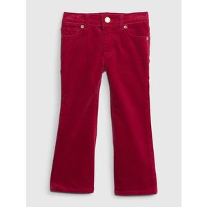 Červené holčičí sametové flared fit džíny GAP obraz