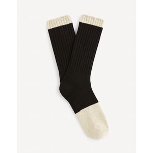 Béžovo-černé vysoké ponožky Celio Fisobloco obraz
