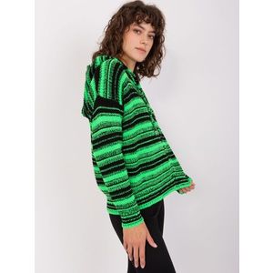 Zelený a černý vlněný svetr obraz