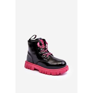 Zateplené patentované dětské boty Big Star Black and Pink obraz