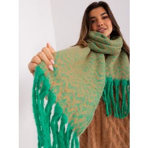 Dámský šátek se zeleným a velbloudím vzorem obraz