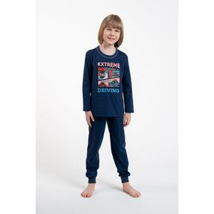 Chlapecké pyžamo, dlouhé rukávy, dlouhé kalhoty - tmavě modrá obraz