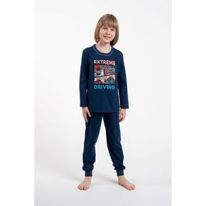 Chlapecké pyžamo, dlouhé rukávy, dlouhé kalhoty - tmavě modrá obraz