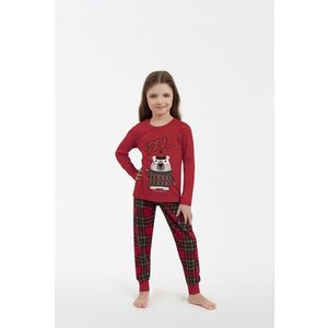 Dětské pyžamo Tess, dlouhý rukáv, dlouhé nohavice - červená/potisk obraz