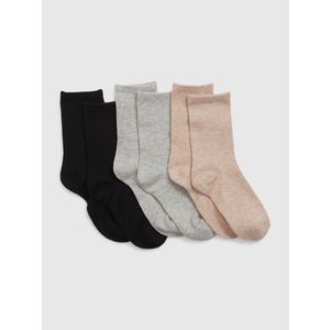 Sada tří párů holčičích ponožek v černé, šedé a růžové barvě GAP obraz