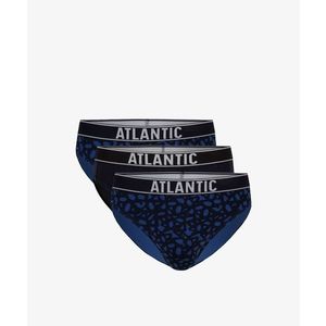 Klasické pánské slipy ATLANTIC 3Pack - černé/tmavě modré obraz