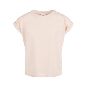 Dívčí organické tričko s prodlouženým ramenem růžové obraz