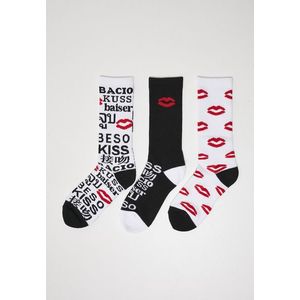 Kiss Socks 3-Pack černá/bílá/červená obraz