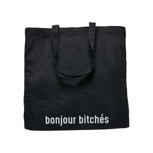 Bonjour Bitches Oversize plátěná taška černá obraz