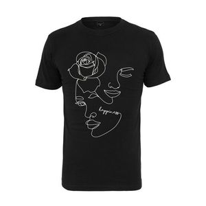 Dámské černé tričko One Line Rose obraz
