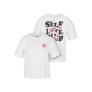 Bílé tričko Self Love Club obraz
