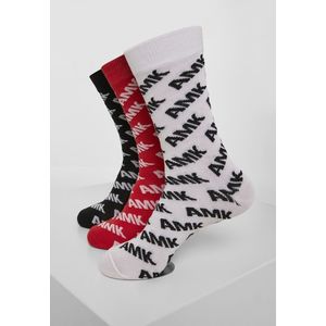 AMK Allover Socks 3-Pack černá/červená/bílá obraz