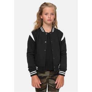 Dívčí inset College Sweat Jacket černo/bílá obraz