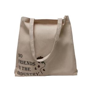 Oversize plátěná taška No Friends v bílé barvě obraz