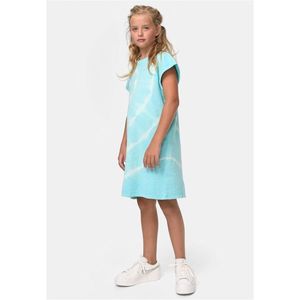 Dívčí šaty s kravatou Dye aquablue obraz