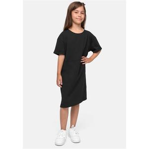 Dívčí organické oversized triko šaty černé obraz